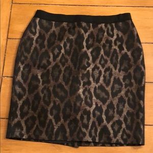 Ann Taylor leopard print skirt size 2 petite